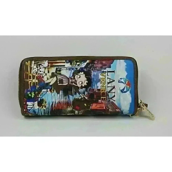 NEW! Betty Boop Women's Lany Vegan Wristlet Wallet - Picture 3 of 5